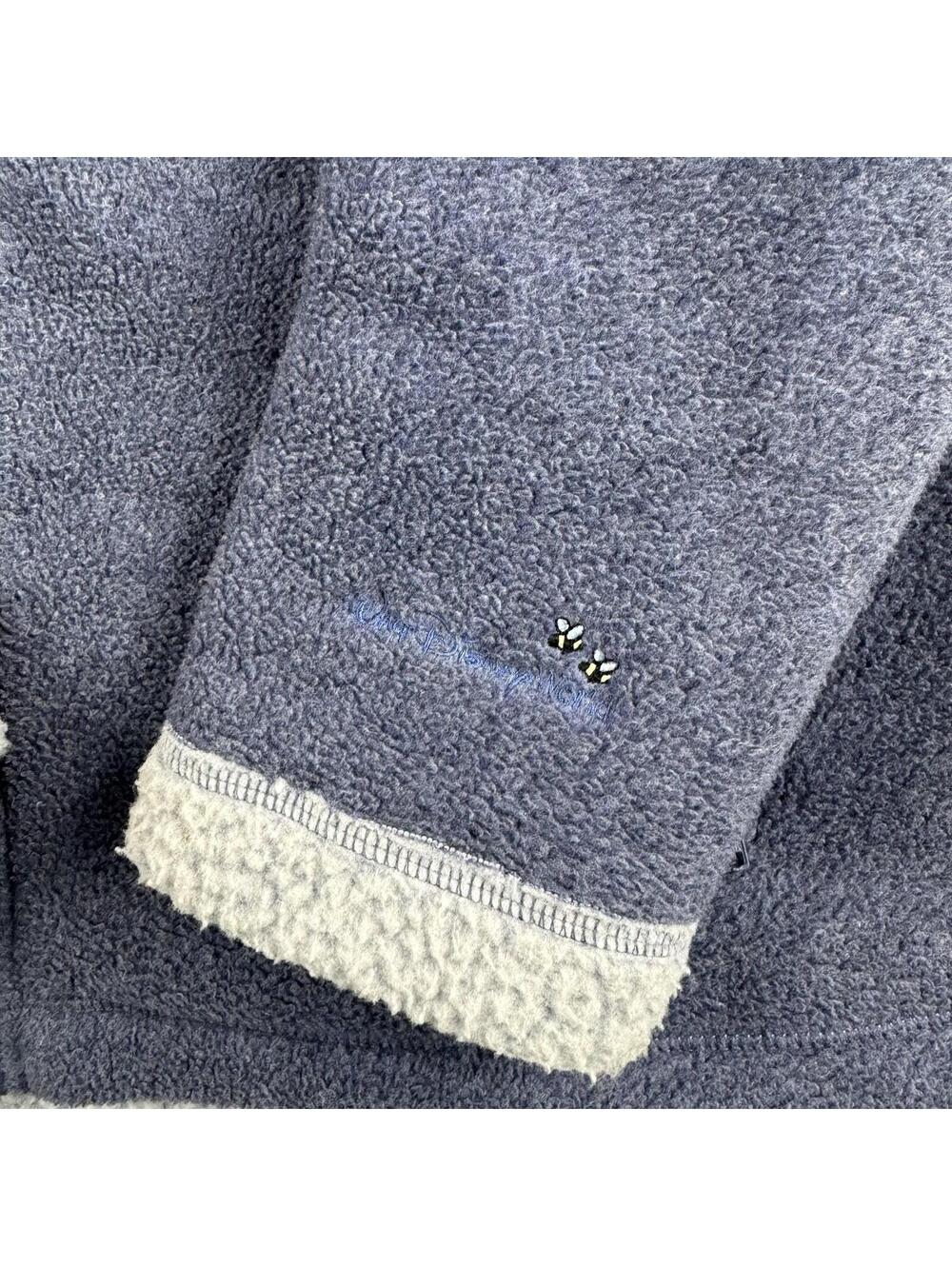 Vintage Walt Disney World Winnie the Pooh Piglet Fleece Jacket Women M Blue Y2K - Picture 8 of 9